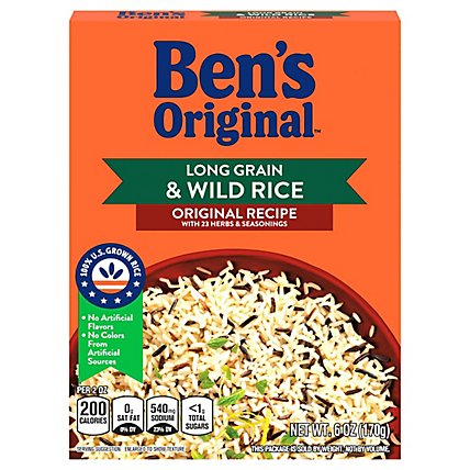 Ben's Original Flavored Long Grain & Wild Rice Box - 6 Oz - Image 2