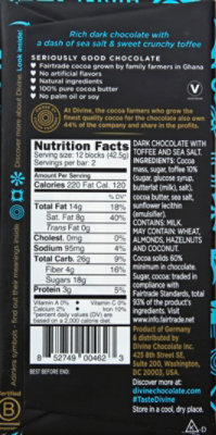 Divine 68% Dark Choc W Sea Salt & Toffee - 3OZ - Image 5