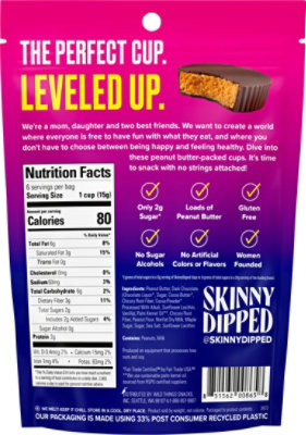 SkinnyDipped Dark Chocolate Peanut Butter Cup Pouch - 3.17 Oz - Image 6