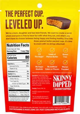 SkinnyDipped Milk Chocolate Peanut Butter Cup Pouch - 3.17 Oz - Image 6