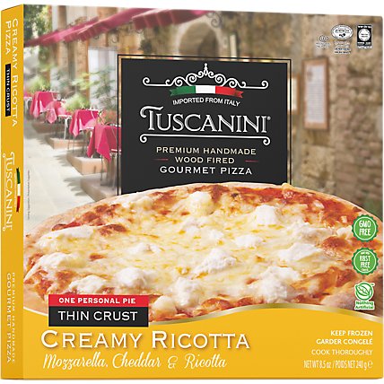 Tuscanini Creamy Ricotta Thin Crust Pizza - 8.5OZ - Image 1