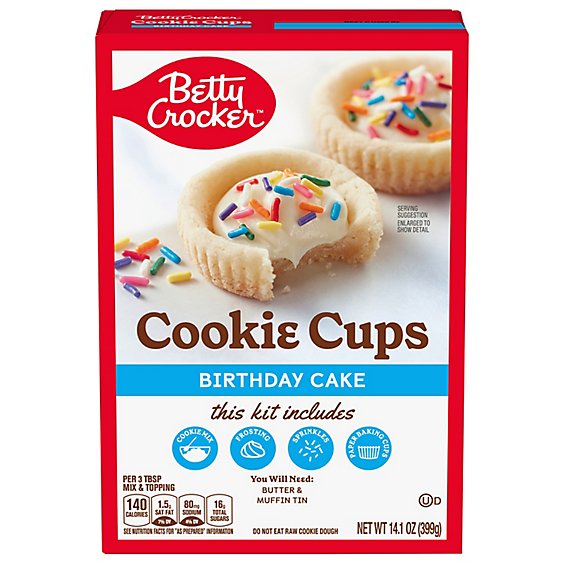 Betty Crocker Birthday Cake Cookie Cups - 14.1 OZ