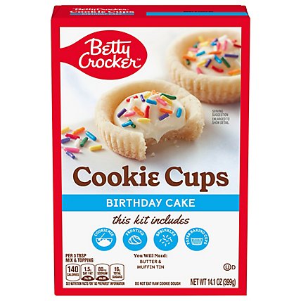 Betty Crocker Birthday Cake Cookie Cups - 14.1 OZ - Image 1