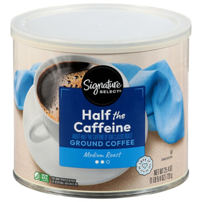 Signature SELECT Coffee Can Half Caffeine Ground - 25.4 OZ