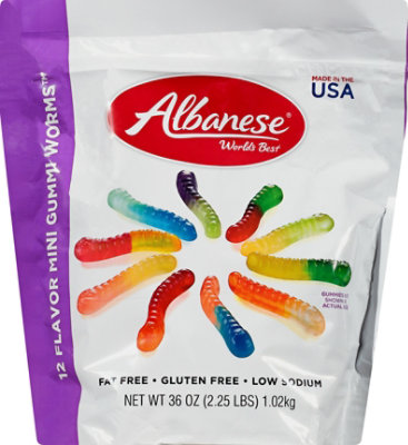 12 Flavor Worms Family Share Size Bag - 36 OZ - Image 2