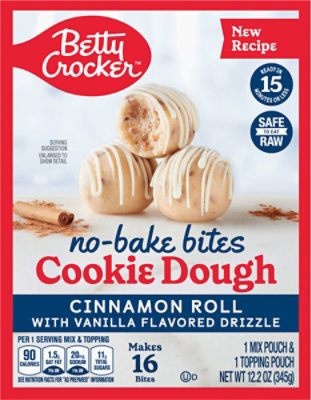 Betty Crocker Cinnamon Roll No Bake Cookie Dough Bites - 12.2 OZ - Image 2