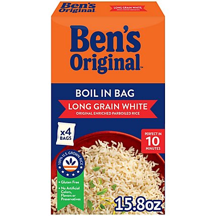 Ben's Original Boil In Bag Long Grain White Enriched Parboiled Rice Box - 15.8 Oz - Image 1