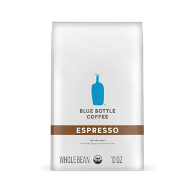 Blue Bottle Organic Espresso Dark Roast Whole Bean Coffee Bag - 12 Oz
