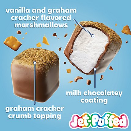 Jet-Puffed Marshmallow Bites Smores Flavored Coated Marshmallows In Resealable Bag - 4 Oz - Image 2