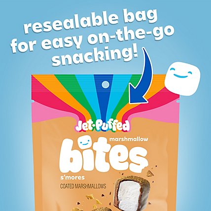 Jet-Puffed Marshmallow Bites Smores Flavored Coated Marshmallows In Resealable Bag - 4 Oz - Image 4