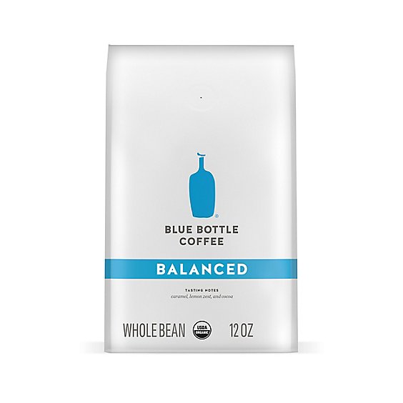 Blue Bottle Organic Balanced Medium Roast Whole Bean Coffee Bag - 12 Oz