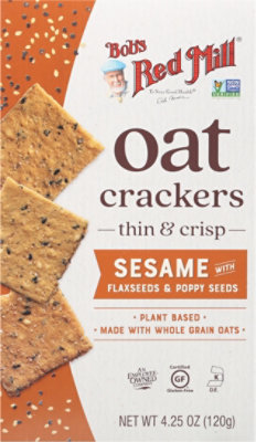 Bobs Red Mill Sesame Oat Crackers - 4.25 Oz - Image 2