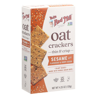Bobs Red Mill Sesame Oat Crackers - 4.25 Oz