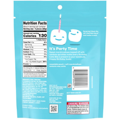 Jet-Puffed Marshmallow Bites Birthday Cake Flavored Coated Marshmallows Resealable Bag - 4 Oz - Image 8