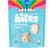 Jet-Puffed Marshmallow Bites Birthday Cake Flavored Coated Marshmallows Resealable Bag - 4 Oz