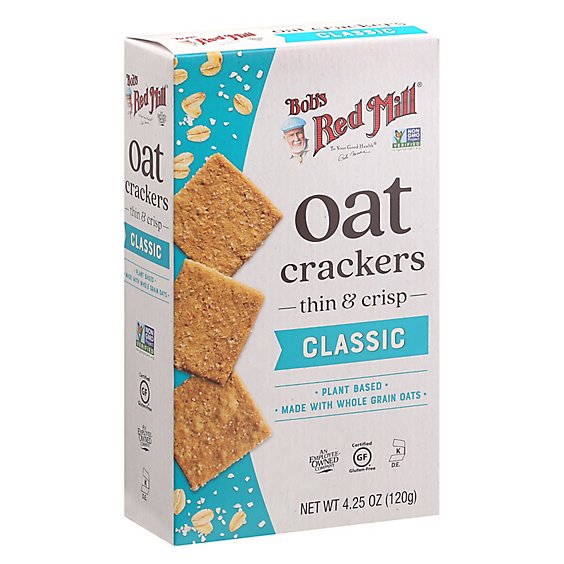 Bobs Red Mill Classic Oat Crackers - 4.25 Oz