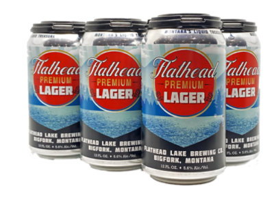 Flathead Lake Premium Lager Can - 6-12 FZ - Image 1
