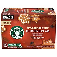 Starbucks 100% Arabica Naturally Flavored Gingerbread K Cup Coffee Pods Box 10 Count - Each - Image 2