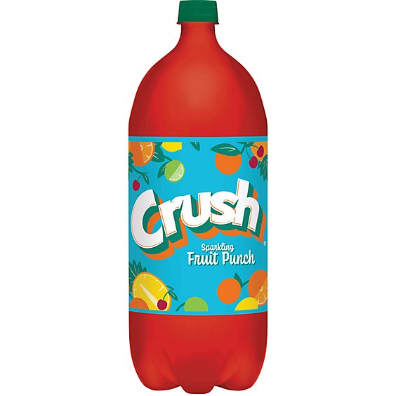 Crush Sparkling Fruit Punch Soda In Bottle - 2 Liter