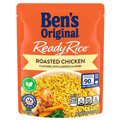 Ben's Original Ready Roasted Chicken Flavored Rice with Carrots And Herbs Pouch - 8.8 Oz - Image 3