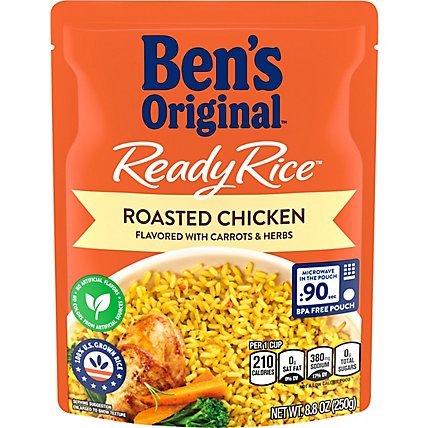 Ben's Original Ready Rice Easy Dinner Side Roasted Chicken Flavored Rice Pouch - 8.8 Oz - Image 2
