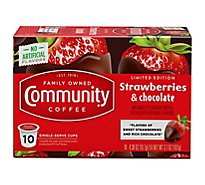 Community Strawberries & Chocolate Single Serve Coffee - 10 CT