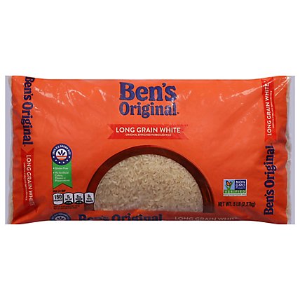 Ben's Original Long Grain White Enriched Parboiled Rice Bag - 5 Lb - Image 2