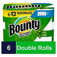 Bounty Paper Towel 2 Ply Select-a-size Roll White 6 Double Roll - 6 RL - Image 2