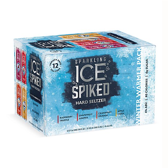 Sparkling Ice Spiked Winter Lto Variety Pack In Cans - 12-12 Fl. Oz.