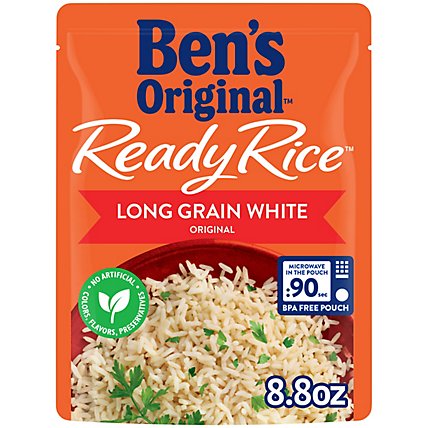 Ben's Original Ready Rice Easy Dinner Side Original Long Grain White Rice Pouch - 8.8 Oz - Image 1