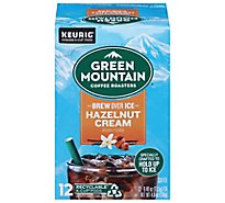Green Mountain Coffee Roasters Brew Over Ice Hazelnut Cream Coffee K Cup Pods - 12 Count