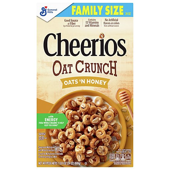 Cheerios Oats N Honey Oat Crunch Cereal - 24 OZ