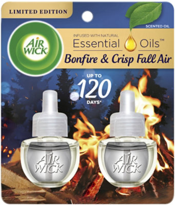 Air Wick Plug In Bonfire and Crisp Fall Air Freshener - 2 Count