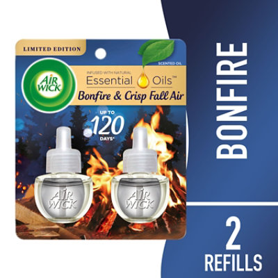 Air Wick Plug In Bonfire and Crisp Fall Air Freshener - 2 Count