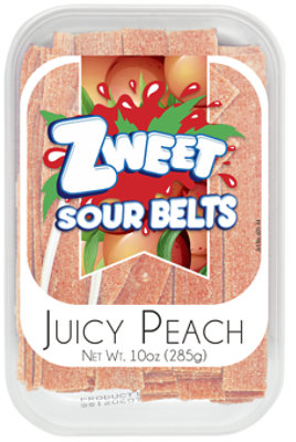 Zweet Sour Belts Peach - 10OZ - Image 1