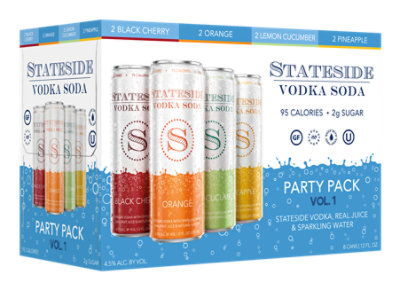 Stateside Vodka Soda Variety In Cans - 8-12FZ - Image 1