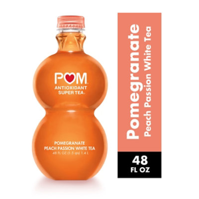 POM Wonderful Pomegranate Peach Passion White Antioxidant Super Tea - 48 Fl. Oz. - Image 1