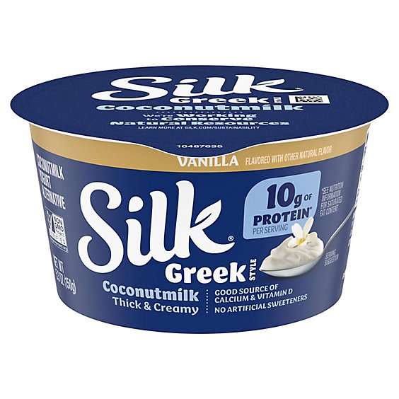 Silk Greek Style Vanilla Coconut Milk Yogurt Alternative - 5.3 Oz