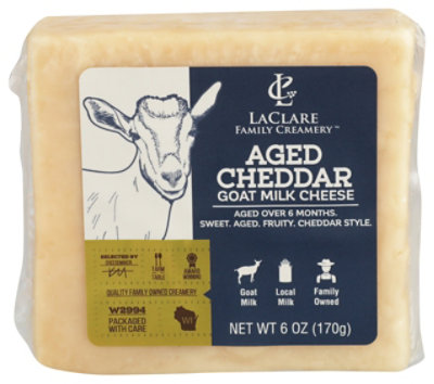 Laclare Farms Cheese Agd Goat Chd Chunk - 6 OZ - Image 1