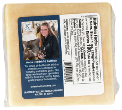 Laclare Farms Cheese Agd Goat Chd Chunk - 6 OZ - Image 3