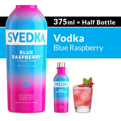 SVEDKA Blue Raspberry Flavored Vodka 70 Proof 375 Ml Safeway