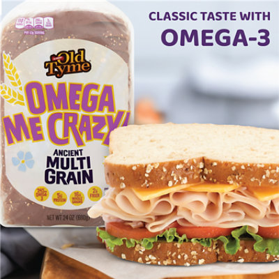 Schmidt Old Tyme Omega Me Crazy! Ancient Multigrain High Fiber Bread Loaf - 24 Oz - Image 5