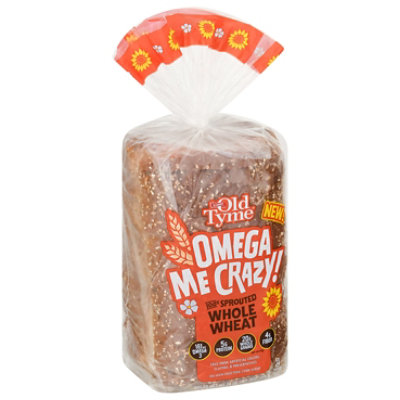 Schmidt Old Tyme Omega Me Crazy! Sprouted Wheat High Fiber Bread Loaf - 24 Oz - Image 1