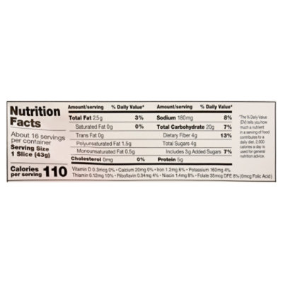 Schmidt Old Tyme Omega Me Crazy! Sprouted Wheat High Fiber Bread Loaf - 24 Oz - Image 3