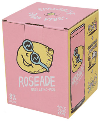 Roseade Rose Lemonade In Cans - 4-250 ML - Image 1