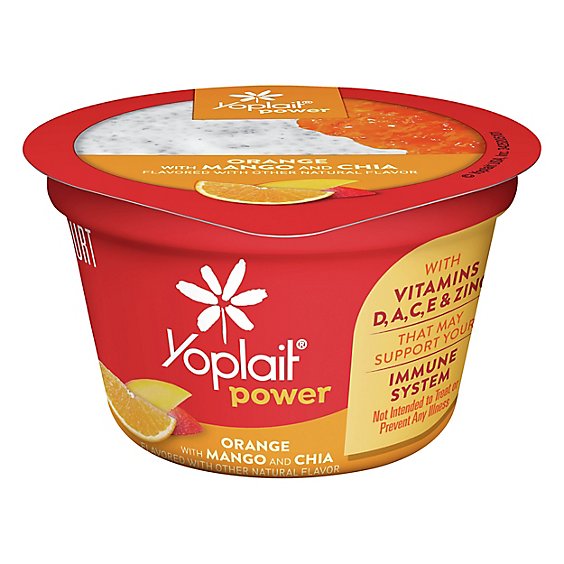 Yoplait Power Mango Orange Chia Low Fat Yogurt - 5.3 Oz