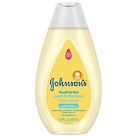 Johnsons Head-To-Toe Baby Wash & Shampoo - 13.6 Fl. OZ. - Image 1