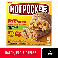 Hot Pockets Applewood Bacon Egg And Cheese Croissant Crust Sandwiches - 5 Count - Image 1