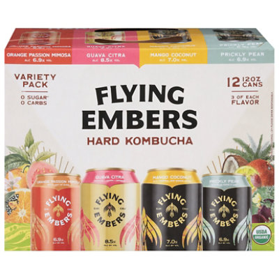 Flying Embers Variety Hard Kombucha In Cans - 12-12 Fl. Oz. - Image 3