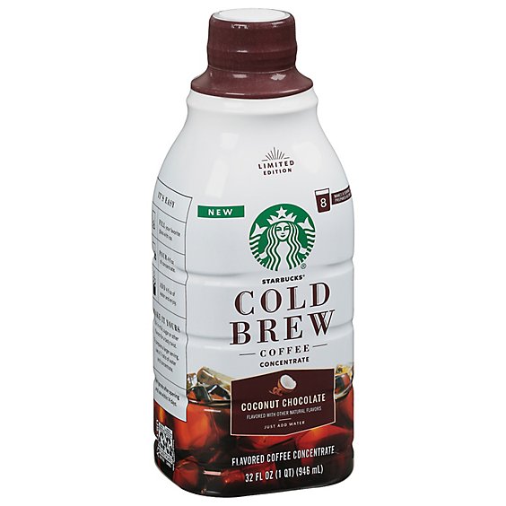 Starbucks Cold Brew Concentrate Chocolate Coconut Coffee - 32 FZ